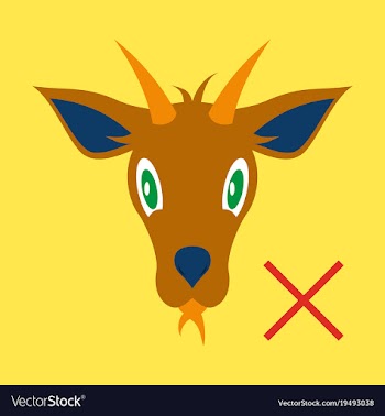 Flat goat animal farm icon vector image