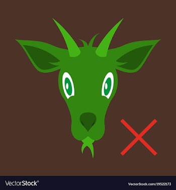 Flat goat animal farm icon vector image