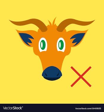Flat goat head livestock animal grazing vector image