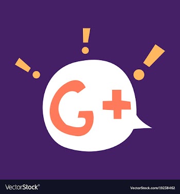 Flat google plus icons on background vector image