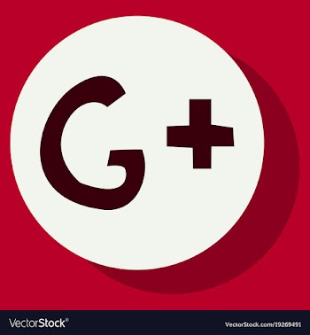 Flat google plus icons on background vector image