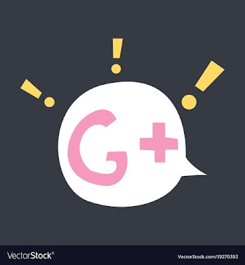 Flat google plus icons on background vector image