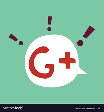 Flat google plus icons on background vector image