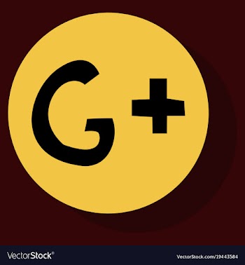 Flat google plus icons on background vector image