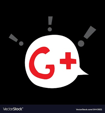 Flat google plus icons on background vector image