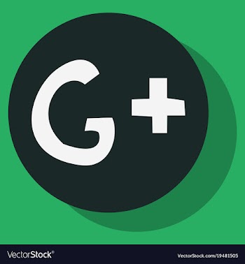 Flat google plus icons on background vector image