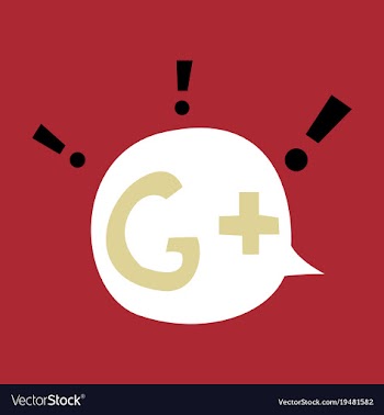 Flat google plus icons on background vector image