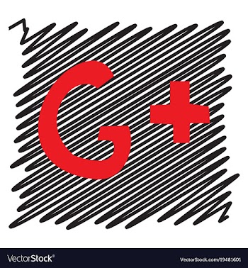 Flat google plus icons on background vector image