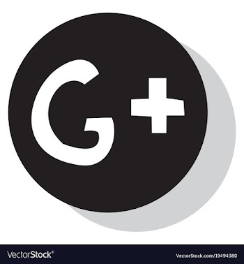 Flat google plus icons on background vector image