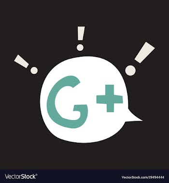 Flat google plus icons on background vector image
