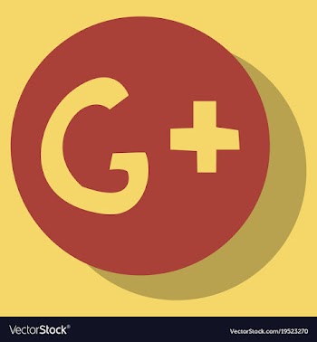 Flat google plus icons on background vector image