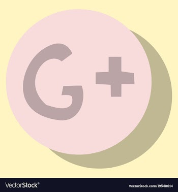 Flat google plus icons on background vector image