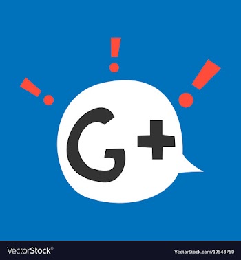 Flat google plus icons on background vector image