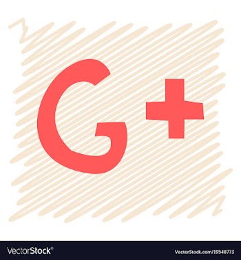 Flat google plus icons on background vector image