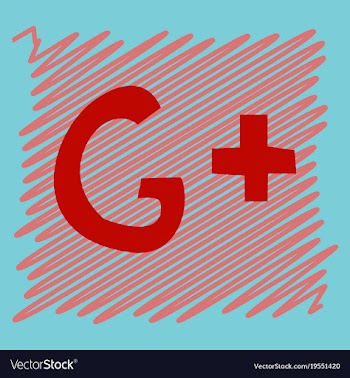 Flat google plus icons on background vector image