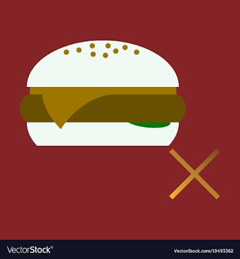 Flat hamburger classic burger american vector image