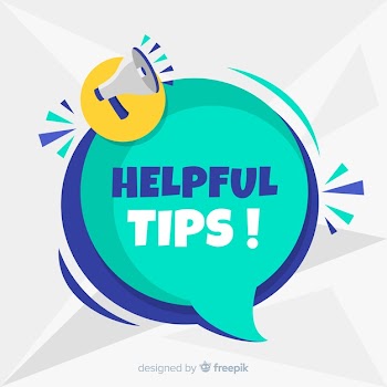 Flat helpful tips background Free Vector