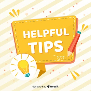 Flat helpful tips background Free Vector