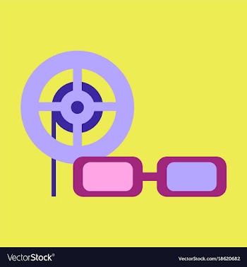 Flat icon 3d cinema vector image