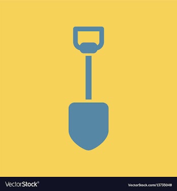 Flat icon agriculture shovel vector image