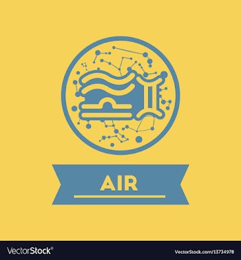 Flat icon air sign zodiac vector image