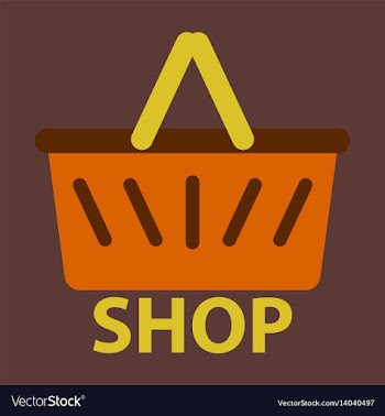 Flat icon basket shop vector image
