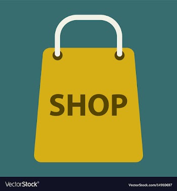 Flat icon basket shop vector image