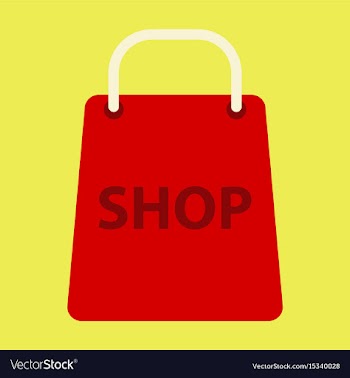 Flat icon basket shop vector image