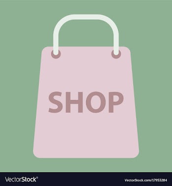 Flat icon basket shop vector image