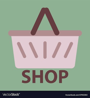 Flat icon basket shop vector image