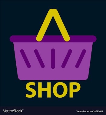 Flat icon basket shop vector image