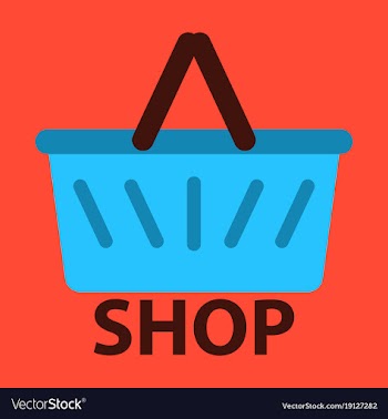 Flat icon basket shop vector image