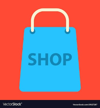 Flat icon basket shop vector image