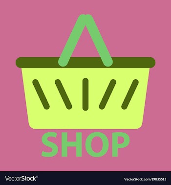 Flat icon basket shop vector image
