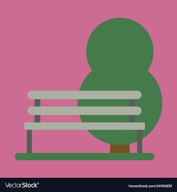 Flat icon bench in park vector image