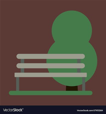 Flat icon bench in park vector image