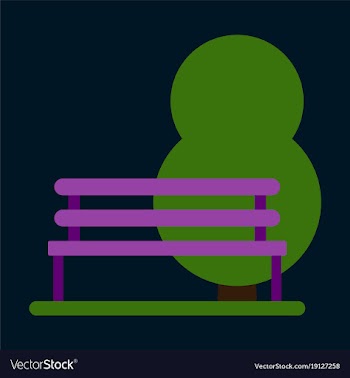 Flat icon bench in park vector image