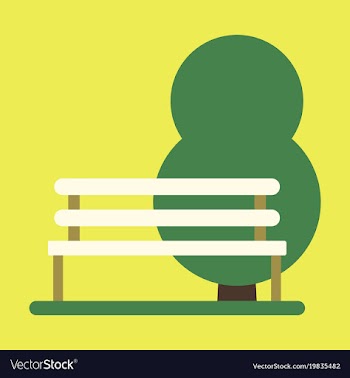Flat icon bench in park vector image