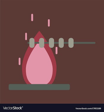 Flat icon bonfire marshmallows vector image