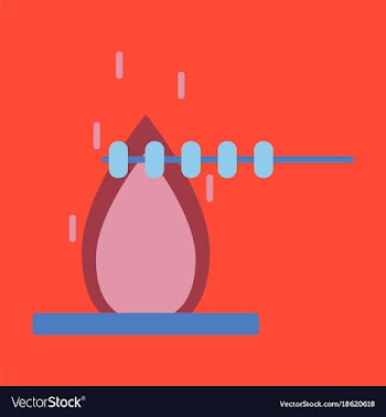 Flat icon bonfire marshmallows vector image