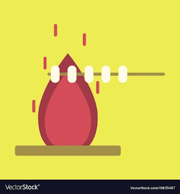 Flat icon bonfire marshmallows vector image