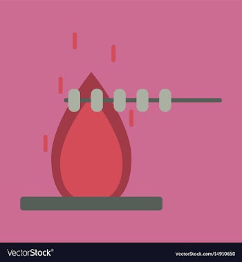 Flat icon bonfire vector image