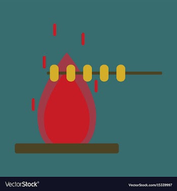 Flat icon bonfire vector image