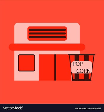 Flat icon building cinema vector image