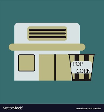 Flat icon building cinema vector image