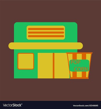 Flat icon building cinema vector image