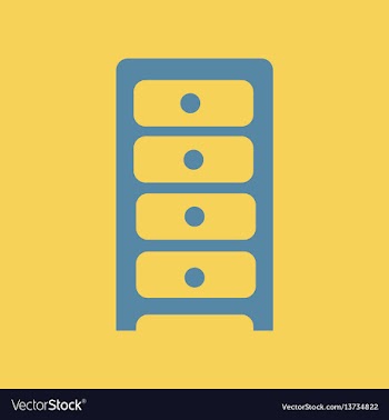 Flat icon chest of drawers vector image