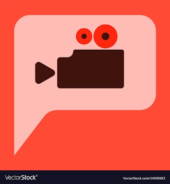 Flat icon cinema camera vector image