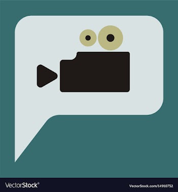 Flat icon cinema camera vector image