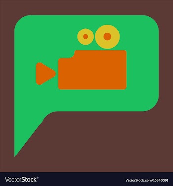 Flat icon cinema camera vector image
